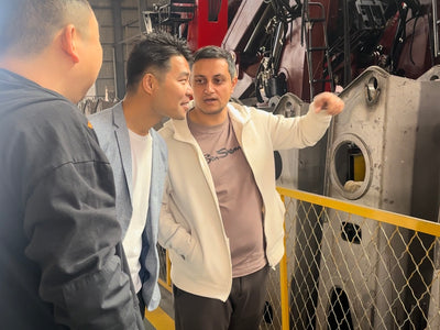 Our Team Guides International Clients Through Shenbai's Crane Workshop
