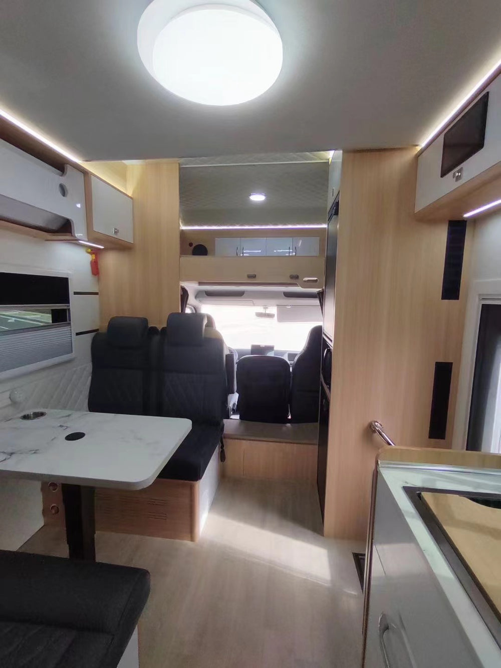 BYD T5 Flat Roof Camper Van with Front Overhead Bed