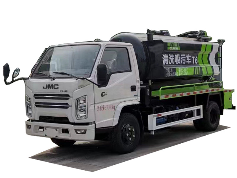 JMC 4x2 sludge transport truck  2 square water tank 4 square waste tank
