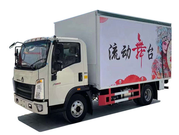 HOWO 4X2 stage truck (cargo box length 4m)