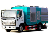 Dongfeng 4x2 road vacuuming truck 1 square water tank 4 square dustbins